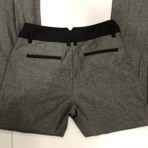 Express Contrast Ankle Pants (Gray & Black) - Picture 3 of 5